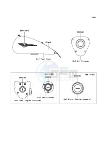 VN1700 CLASSIC VN1700E9F GB XX (EU ME A(FRICA) drawing Decals(Black)