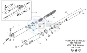 Scarabeo 50 2t e2 (eng. piaggio) drawing Front fork II