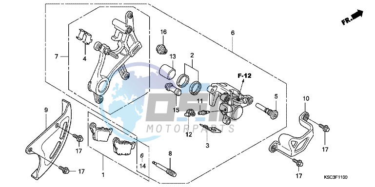 REAR BRAKE CALIPER