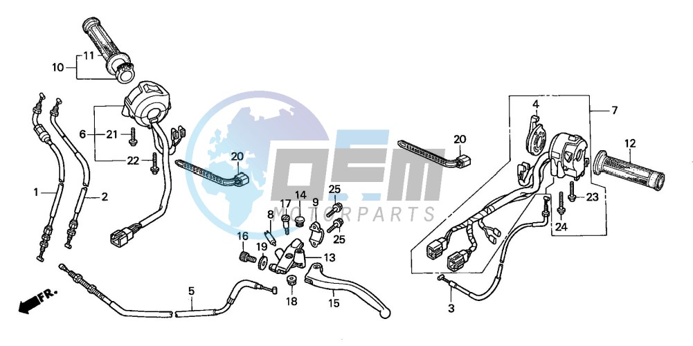 HANDLE LEVER/SWITCH/ CABLE (CB600F22)