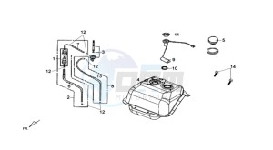 CROX 50 drawing FUEL TANK - FUEL CUT