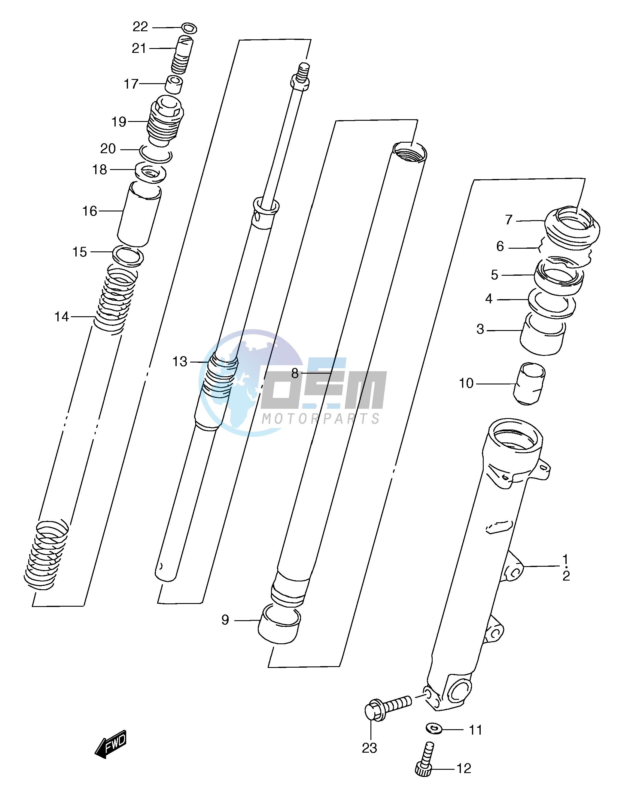 FRONT DAMPER (GSF1200SAV SAW SAX SAY)