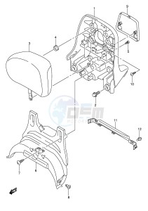 AN400 (E2) Burgman drawing PILLION RIDER HANDLE (CENTER)(MODEL K5 K6)