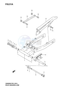 GS500 (P19) drawing REAR SWINGING ARM (MODEL K4 K5 K6)