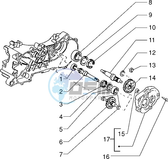 Rear wheel shaft