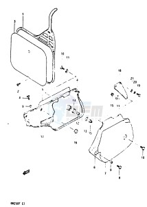 RM250 (E-F) drawing FRAME COVER