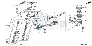 GL1800A ED drawing REAR BRAKE MASTER CYLINDER