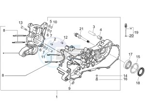 Fly 50 2t drawing Crankcase