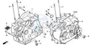 CRF100F drawing CRANKCASE (CRF80F)