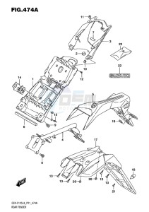 GSX-S125 MLX drawing REAR FENDER