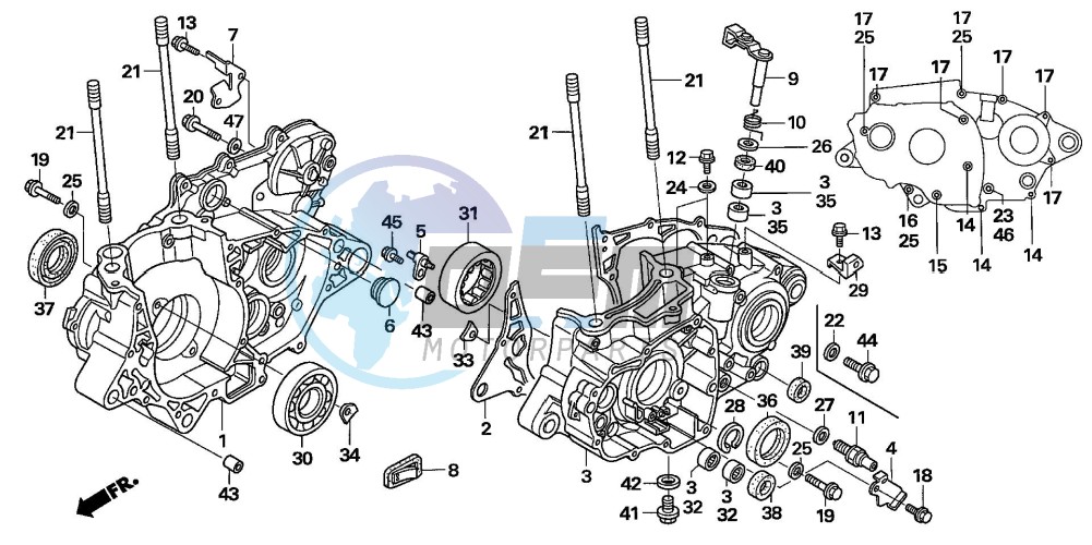 CRANKCASE (TRX450R6,7,8/ER6,7,8)