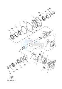 YFM700FWBD YFM70KPAJ KODIAK 700 EPS (B32K) drawing MIDDLE DRIVE GEAR