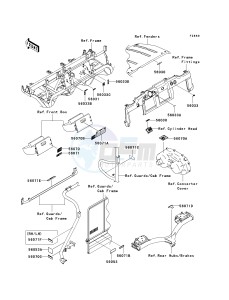 KAF 620 S [MULE 4010 TRANS4X4 HARDWOODS GREEN HD] (S9F-SAF) SAF drawing LABELS