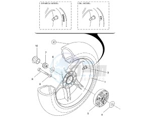 YQ AEROX 50 drawing REAR WHEEL