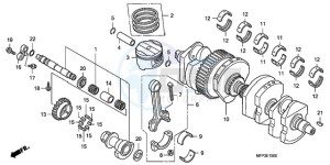 CB1300A9 France - (F / ABS CMF MME TWO) drawing CRANKSHAFT/PISTON