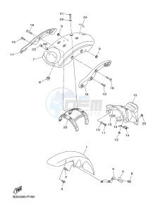 XVS950CR BOLT C-SPEC (B33N) drawing FENDER