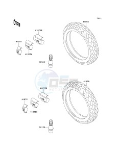 EX 500 D [NINJA 500R] (D6-D9) [NINJA 500R] drawing TIRES