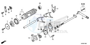 TRX500FM5G TRX500FM Australia - (U) drawing GEARSHIFT FORK