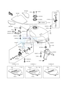 ZX 600 D [NINJA ZX-6] (D2-D4) [NINJA ZX-6] drawing FUEL TANK-- ZX600-D2_D3- -