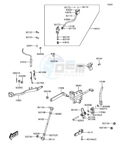 BRUTE FORCE 300 KVF300CGF EU drawing Rear Master Cylinder