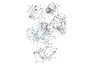 YQ AEROX 50 drawing FRONT BODY VALENTINO ROSSI