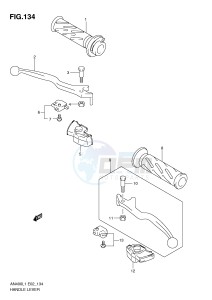 AN400 (E2) Burgman drawing HANDLE LEVER (AN400AL1 E24)