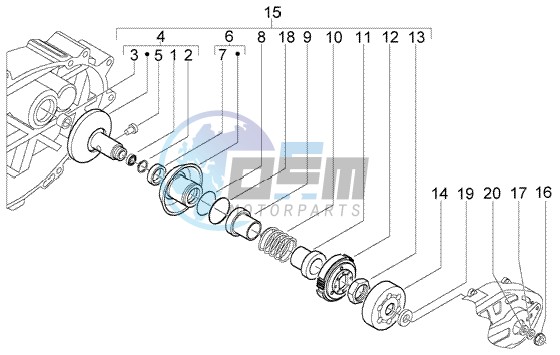 Driven pulley