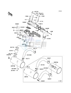 JET SKI ULTRA 250X JT1500B7F FR drawing Muffler(s)