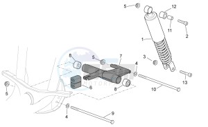 SCARABEO 50 4T 4V (EMEA) drawing R.shock absorber-connect. Rod