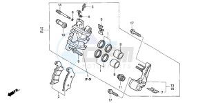 TRX450R drawing FRONT BRAKE CALIPER