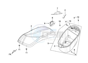 MIO 50 SPORT 45KMH drawing BUDDYSEAT - HELMET BOX