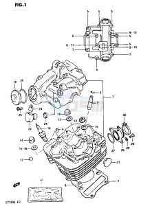 LT125 (E3) drawing CYLINDER HEAD