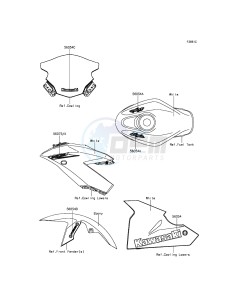 NINJA 250SL ABS BX250BGF XX (EU ME A(FRICA) drawing Decals(White)