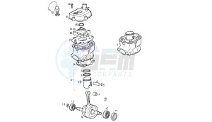 SENDA R DRD X-TREME - 50 CC 2T EURO2 drawing CYLINDER - CYLINDER HEAD