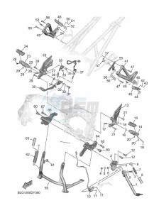 TRACER 9 GT+ MTT890D-K (BLG1) drawing STAND & FOOTREST