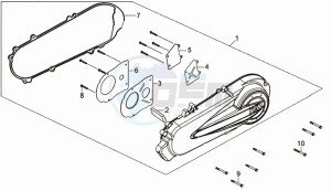 CITYCOM 125 drawing CRANKCASE LEFT