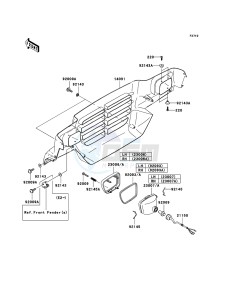 MULE 3010 4x4 KAF620-E5 EU drawing Headlight(s)