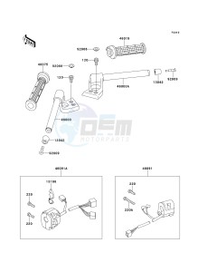 ZX 1100 D [NINJA ZX-11] (D7-D9) [NINJA ZX-11] drawing HANDLEBAR