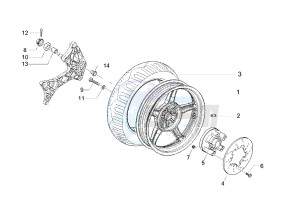 Runner VX 4T 125 drawing Rear Wheel