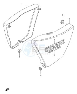 TU250X (E2) drawing FRAME COVER (MODEL Y K1)