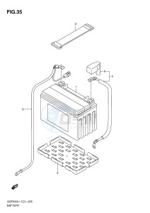 GSF650 (E21) Bandit drawing BATTERY (GSF650UL1 E21)