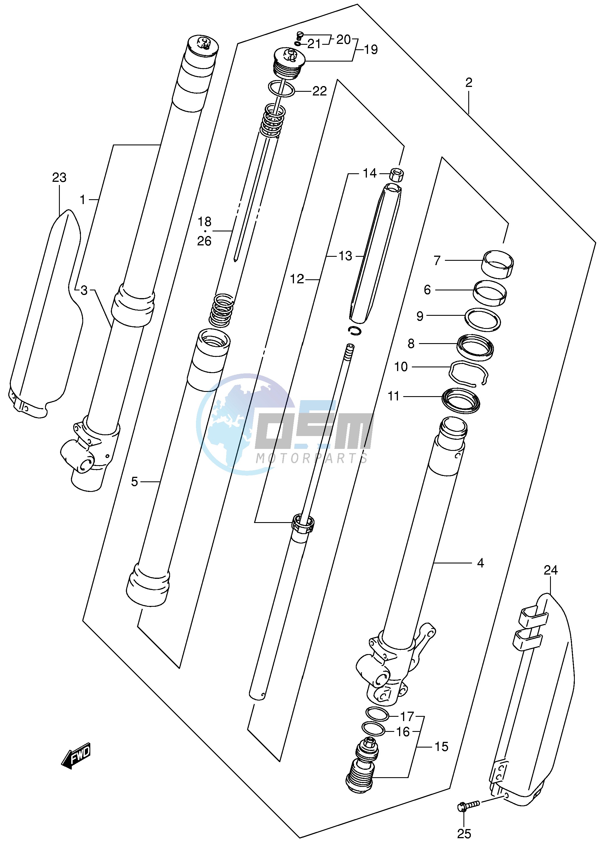 FRONT FORK DAMPER (MODEL K2 K3 K4)