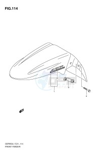 GSF650 (E21) Bandit drawing FRONT FENDER (GSF650UAL1 E21)