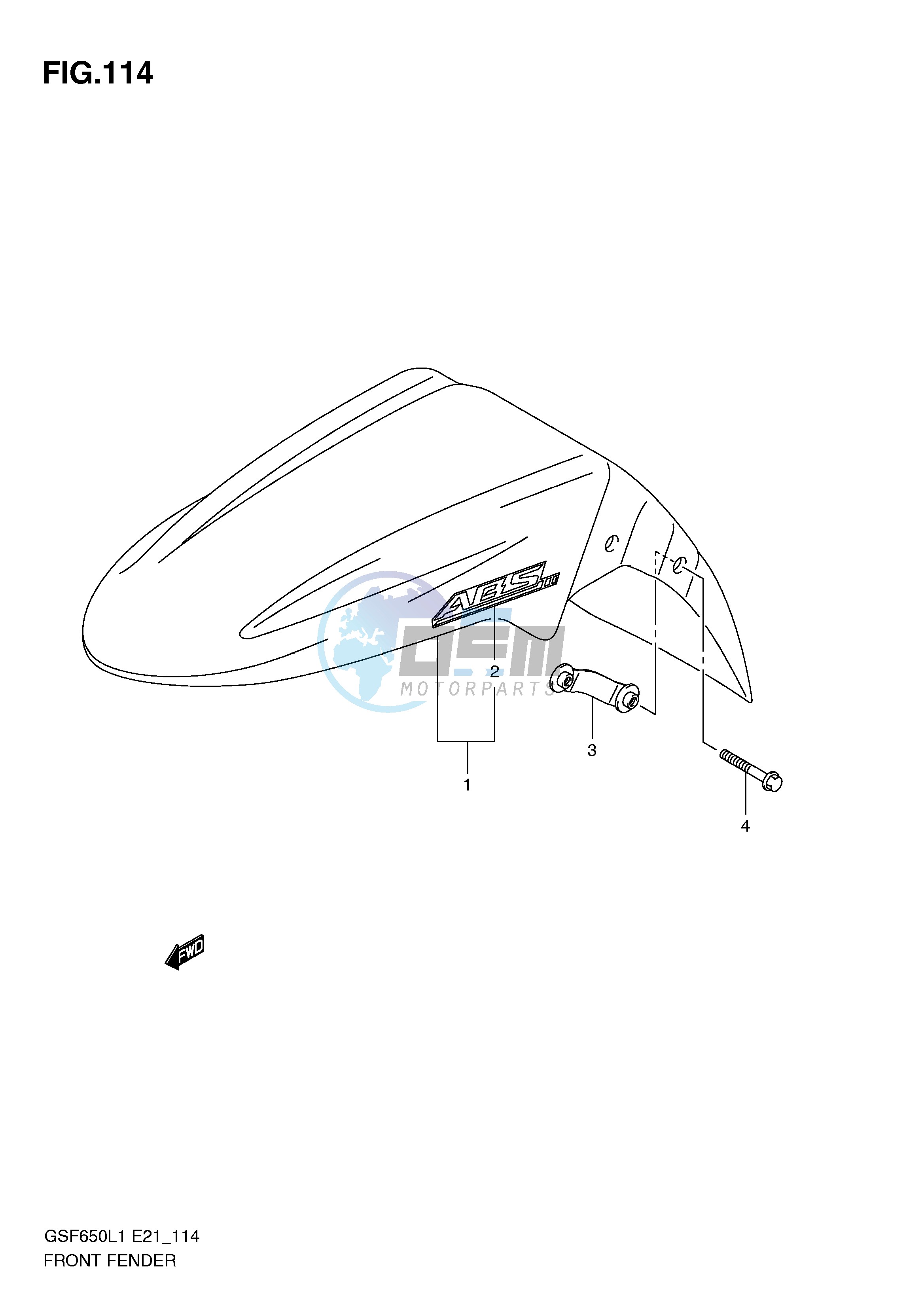 FRONT FENDER (GSF650UAL1 E21)