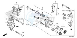 TRX500FAE TRX500FA Europe Direct - (ED) drawing FRONT CALIPER