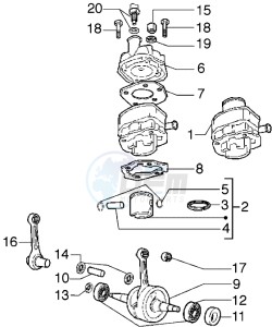 Zulu 50 drawing Cylinder-piston-wrist pin assy-Crankshaft