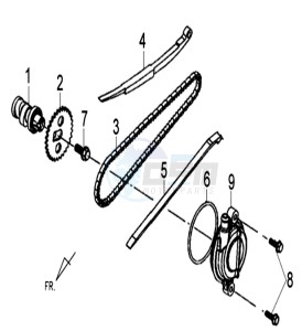 ORBIT II 50 drawing CYLINDER HEAD COVER / CAMSHAFT CHAIN