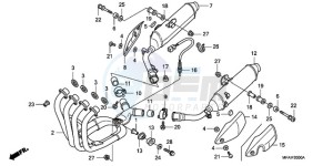 CBF10009 F / CMF drawing EXHAUST MUFFLER