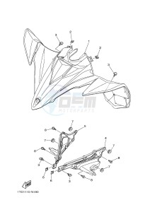 YFZ450R YFZ450RSE YFZ450R SPECIAL EDITION (1TD6 1TD7) drawing FRONT FENDER