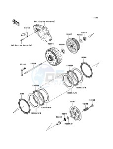 KX450F KX450D7F EU drawing Clutch